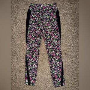 PINK Victoria's Secret Floral Leggings - Black, Pink, Green